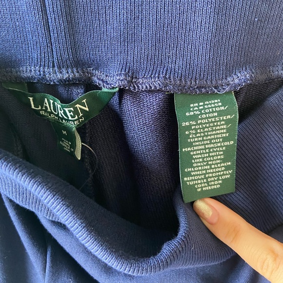 Ralph Lauren navy stretch pants with neon stripe NWT - Picture 4 of 4